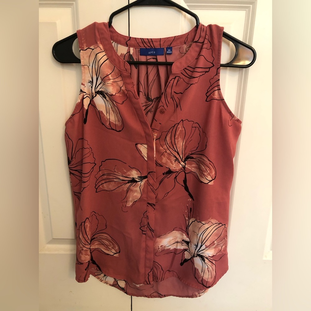 Apt 9 print sleeveless top, XS